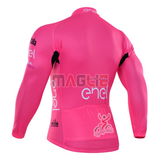 Maglia Tour de Italia manica lunga 2016 rosa e bianco